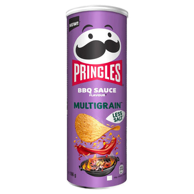 Confezione da 166g di patatine ai cereali al gusto di salsa bbq Pringles Multigrain BBQ