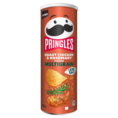 Confezione da 166g di patatine ai cereali al gusto di pollo e rosmarino Pringles Multigrain Roast Chicken e Rosmary