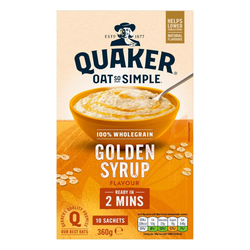 Confezione da 360g di fiocchi di avena al caramello Quaker Oat Simple