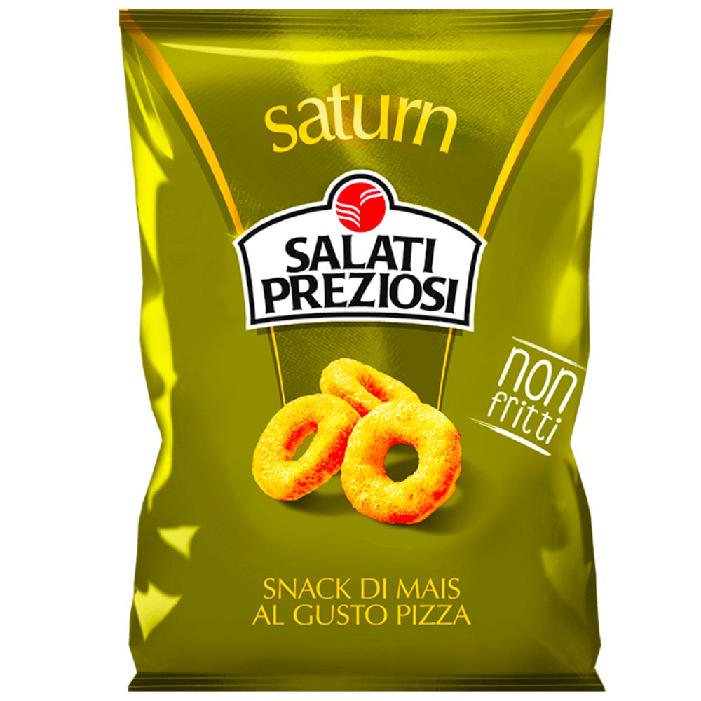 Salati Preziosi Saturn, snack de maïs au goût pizza de 110g 