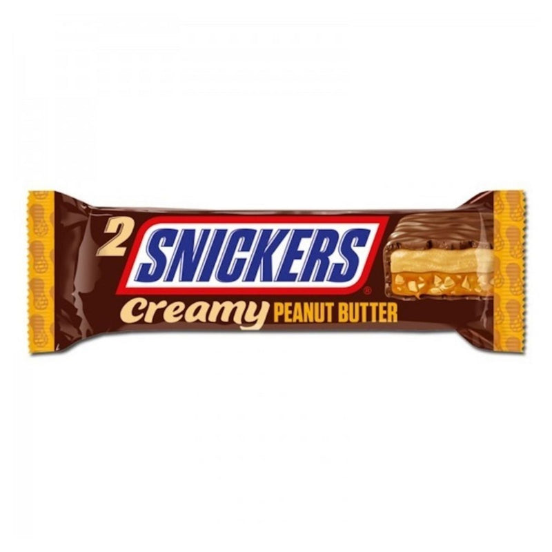 Snickers Creamy Peanut Butter, barre de chocolat au beurre de cacahuètes de 36,5g