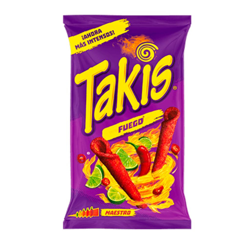 Confezione da 100g di patatine piccanti Takis Fuego