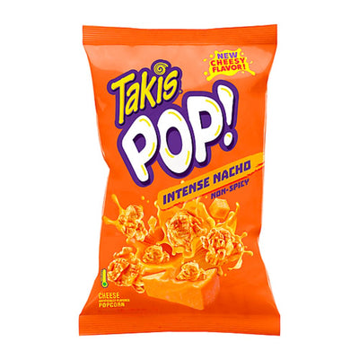 Confezione da 56g di popcorn al formaggio Takis Pop Intense Nacho