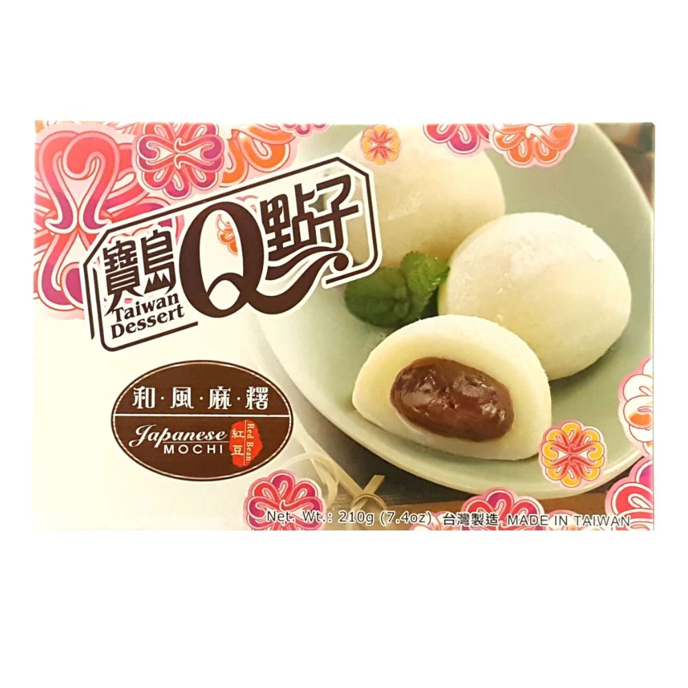 TW Red Bean Mochi, collations fourrées à la crème de haricots rouges de 210g 