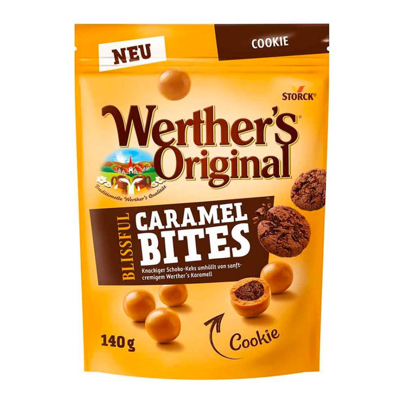 Confezione da 140g di bites al caramello con cacao Werther&