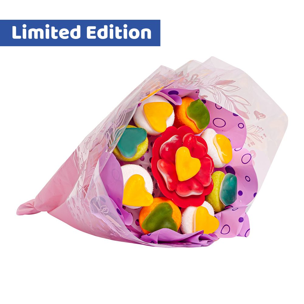 Wunnie Gummy Bouquet, bouquet de bonbons gélifiés et marshmallow assortis 162g 
