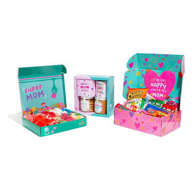 Snack Box - Mom Edition + Mom’s Gift Box + Candy Box - Super Mom Edition de 1kg surprise