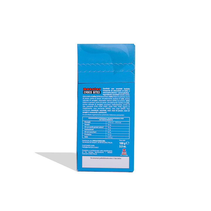 Monster Choco Bites Scary mix, arachides grillées enrobées de chocolat au lait et de chocolat blanc de 100g 