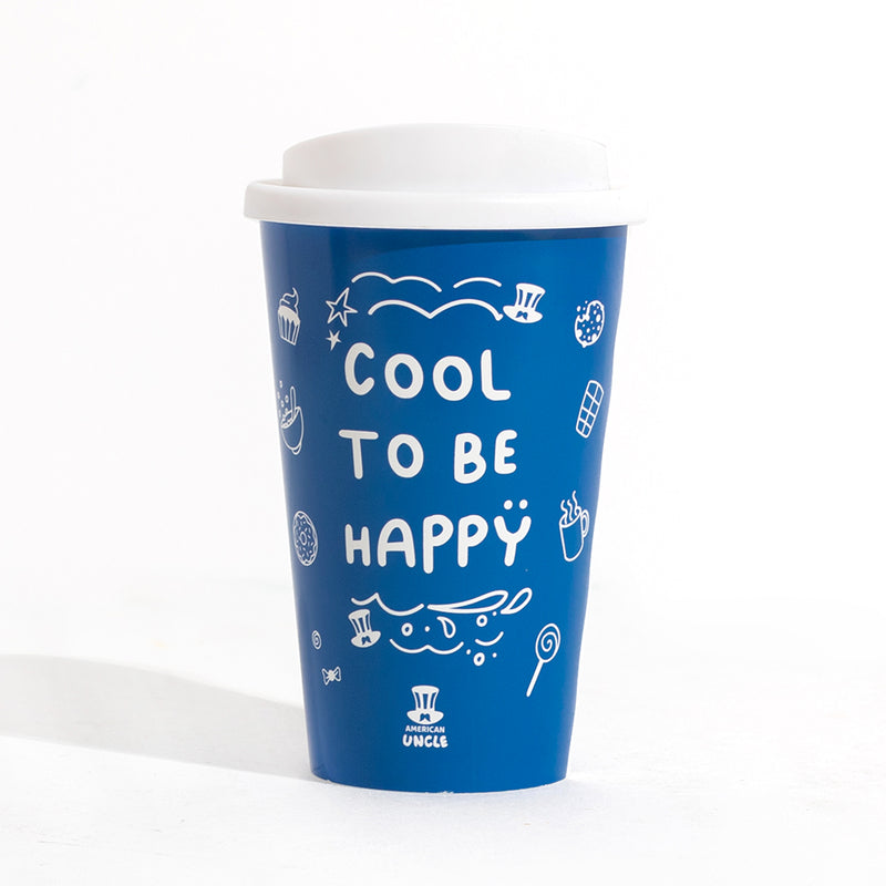 Cup termica Cool to be Happy, gobelet thermique de 350 ml avec couvercle à visser 15,5 x ø 9,5 cm