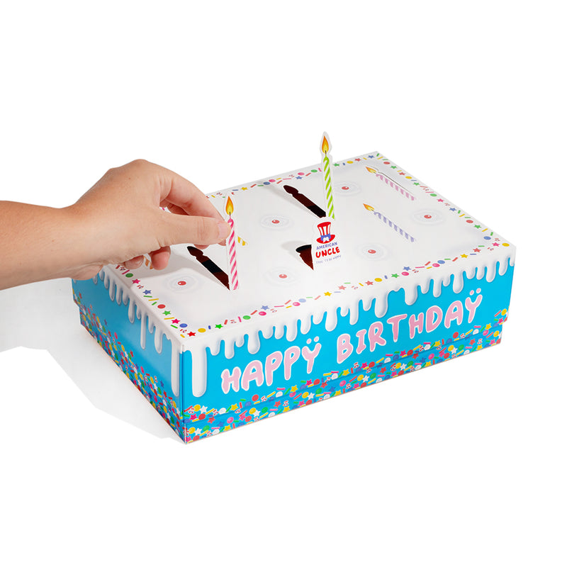 Birthday box, boîte en forme de gâteau d&