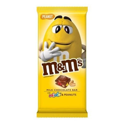 M&M's Milk Chocolate Bar with Minis' and Peanuts, barretta al cioccolato con arachidi da 110.6g (1954224341089)
