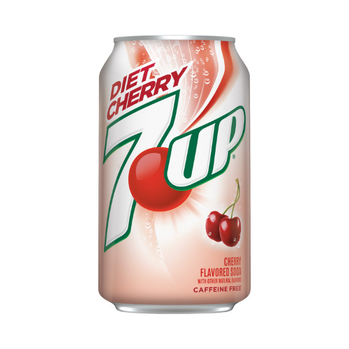 7 Up Diet Cherry, bibita alla ciliegia analcolica dietetica da 355ml (4013081329761)