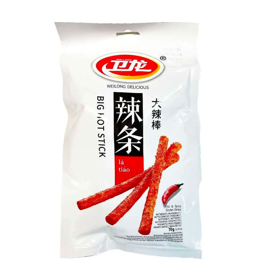 Confezione da 70g di snack salato a base di frumento Big Hot Stick Hot & Spicy