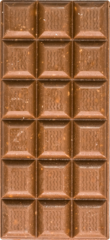 ChocoLetter Milk Choco & Peanuts, tablette de chocolat au lait artisanal avec cacahuètes de 100g