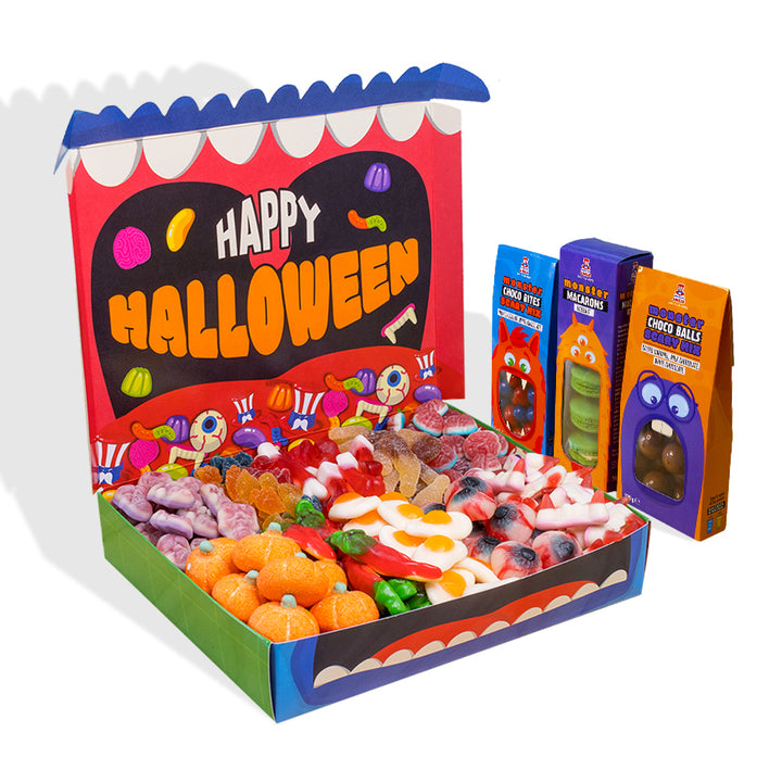 Candy box + Scary mix (Macarons, Boules de Choco, Bouchées de Choco) 