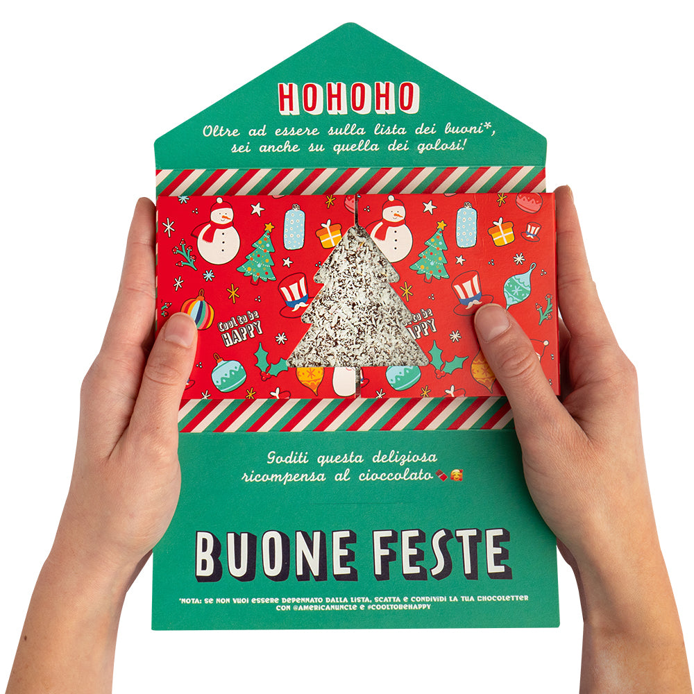 ChocoLetter Dark Choco & Coconut, tablette de chocolat noir artisanal avec éclats de noix de coco de 100g 