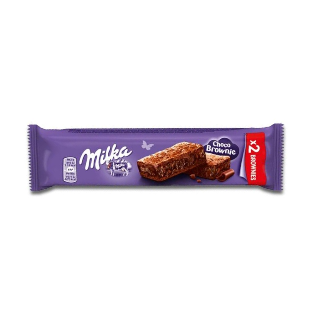 Milka Choco Brownie, 2 brownies au chocolat au lait de 25g 