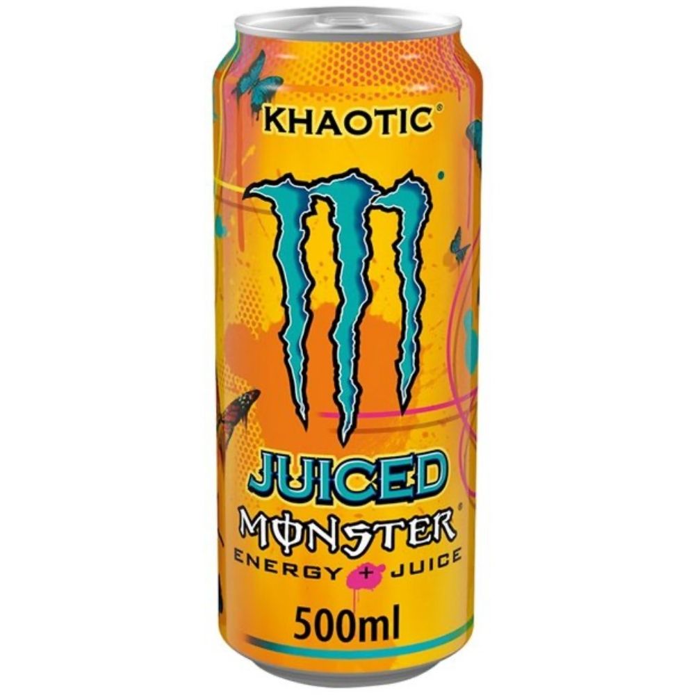 (Monstre non de collection, endommagé) Monster Khaotic, boisson énergisante à l'orange de 500ml 