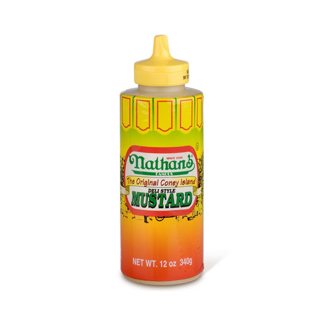 Nathan's Famous The Original Coney Island Mustard, senape americana da 340g (2110611521633)