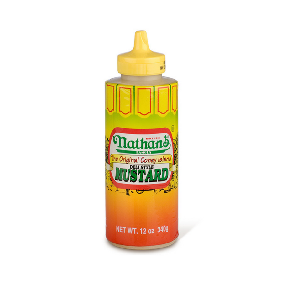 Nathan's Famous The Original Coney Island Mustard, senape americana da 340g (2110611521633)