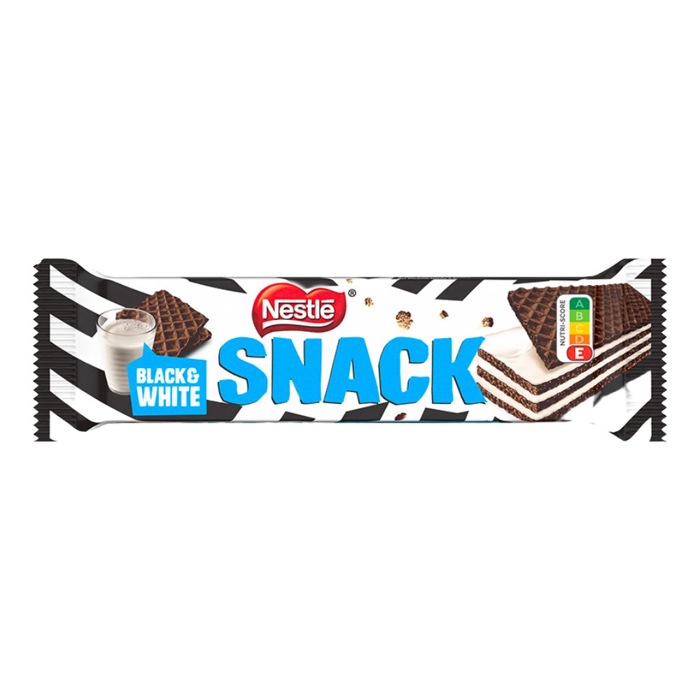 Confezione di wafer Nestlè Black e White Snack da 33g