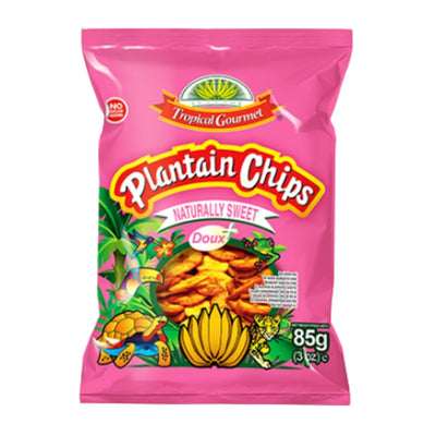 tropical gourmet Plantain Chips Naturally Sweet