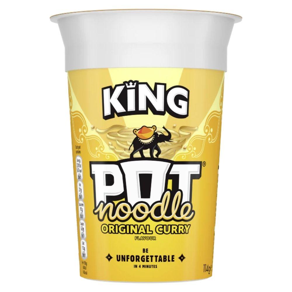 Pot Noodle Original Curry, nouilles au curry avec sauce à la mangue de 114g 