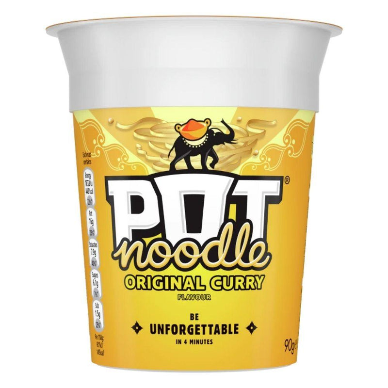 Pot Noodle Original Curry, nouilles au curry avec sauce à la mangue de 90g