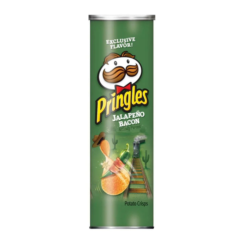 Pringles Jalapeño Bacon, chips au goût de bacon et piment jalapeño de 156g