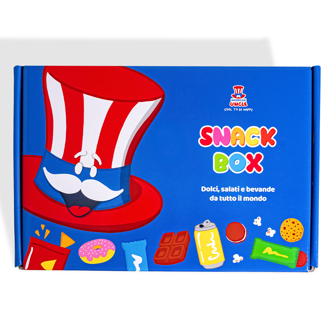Snack box “Cool to be Happy”, boîte surprise de 20 snack douceurs, salées et boissons 