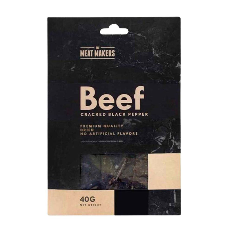 Confezione da 40g di carne secca al pepe The Meat Makers Gourmet Cracked Black Pepper