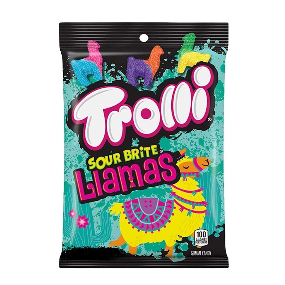 Trolli Sour Brite Tropical Llamas, bonbons acidulés aux fruits de 120g 