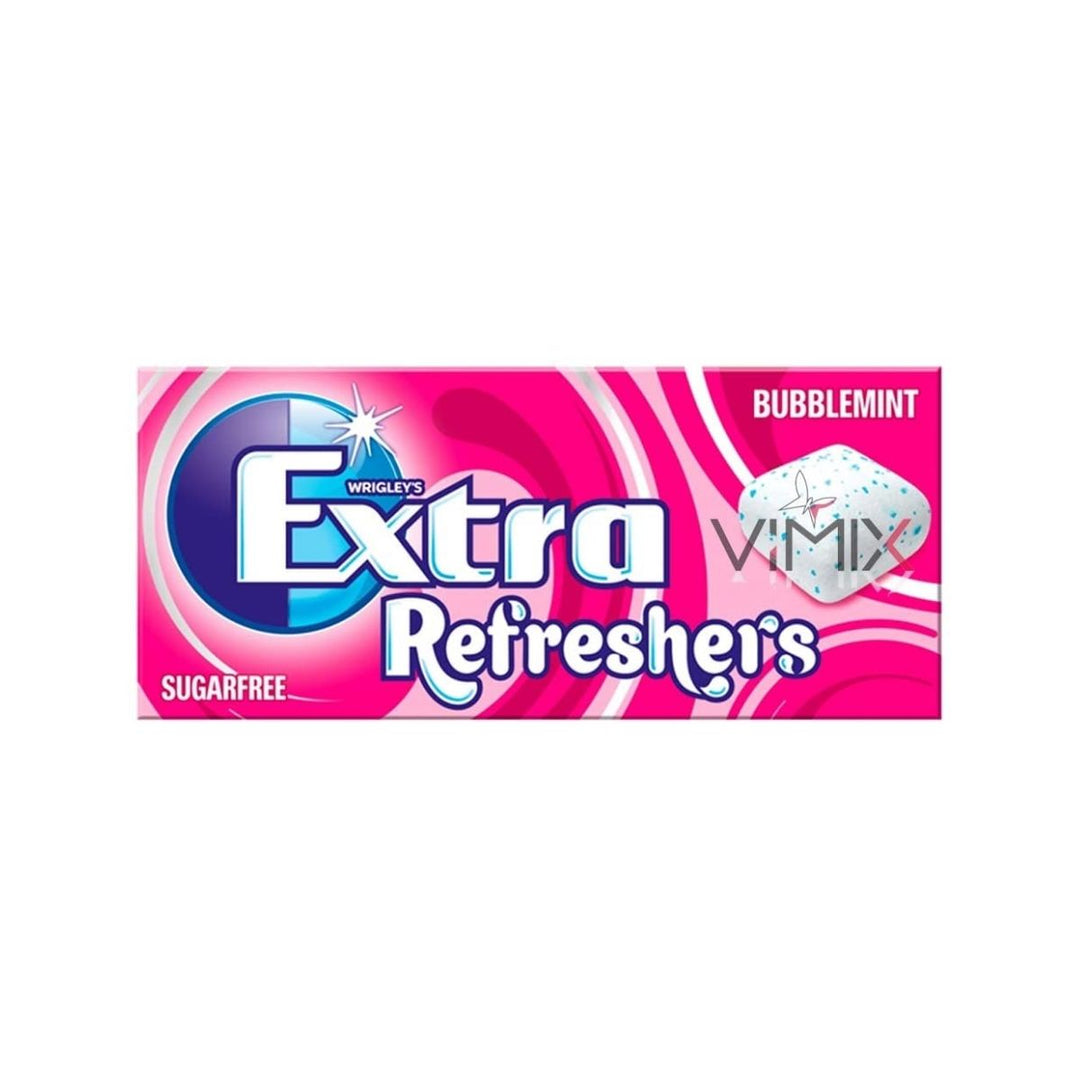 Wrigley Bubblemint Extra Refreshers, chewing-gum aux fruits aromatisés à la menthe de 15g 