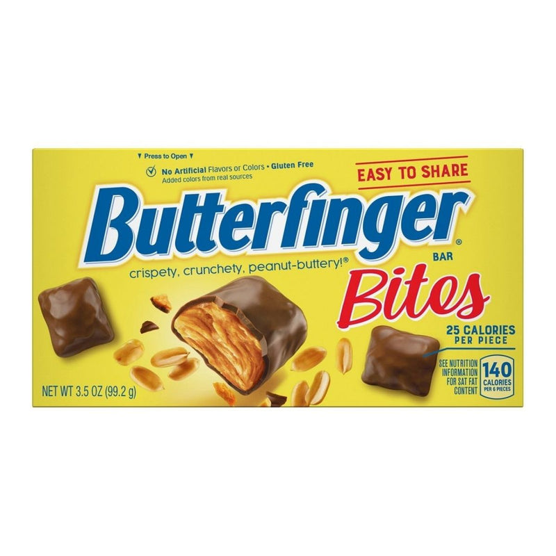 Butterfinger Bites, mini barres de chocolat fourrées au beurre de cacahuètes croustillant de 99g