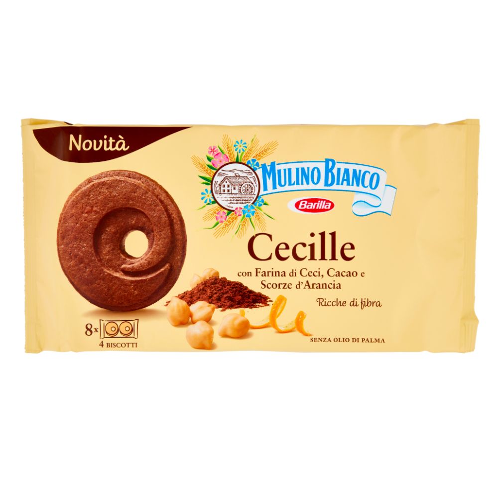 Cecille Mulino Bianco, biscuits avec farine de pois chiches et cacao de 220g 