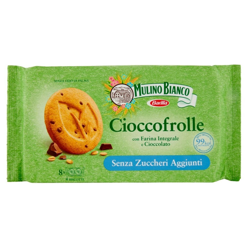 Cioccofrolle Mulino Bianco, biscuits complets avec pépites de chocolat de 200g