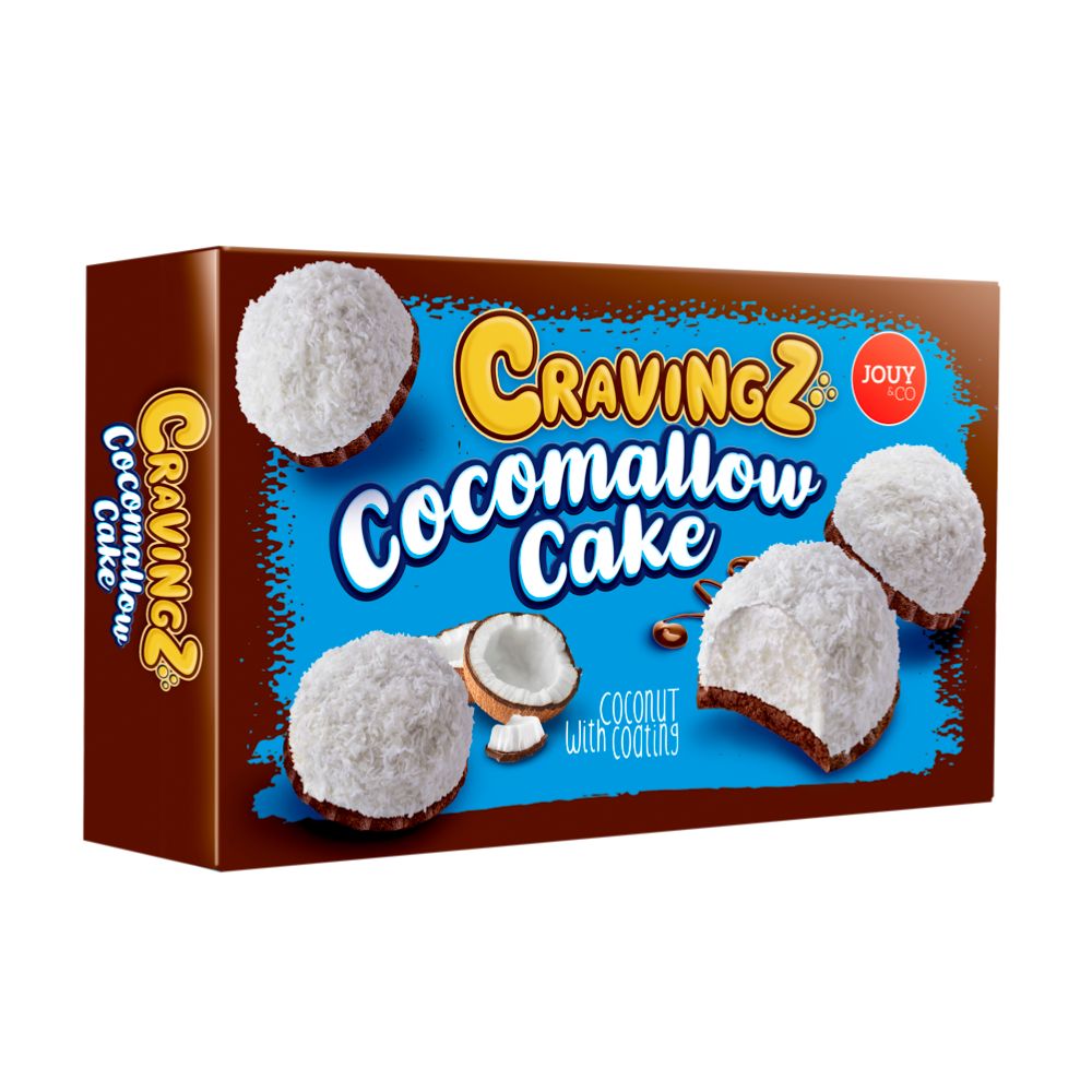 Gâteau Cocomallow Cravingz, biscuits de marshmallow avec granulés de noix de coco de 100g 