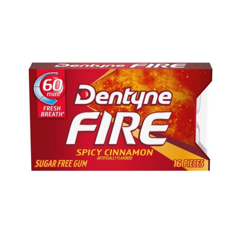 Dentyne Fire Spicy Cinnamon, gommes à la cannelle de 48g