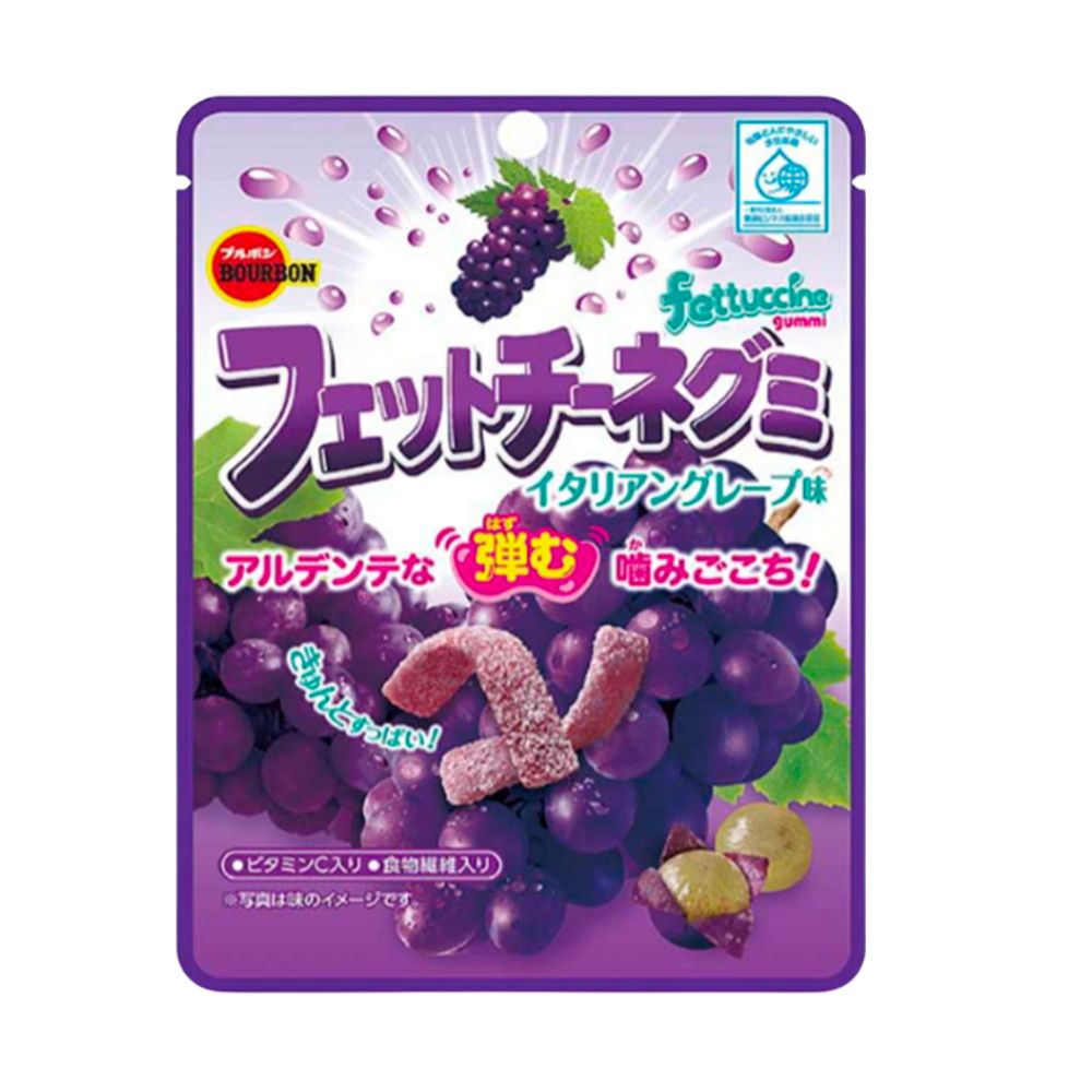 Fettuccine Gummy Italian Grape, bonbons gélifiés au goût de raisin de 50g 