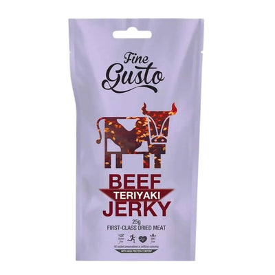 Confezione da 25g di carne secca Fine Gusto Beef Jerky Teriyaki