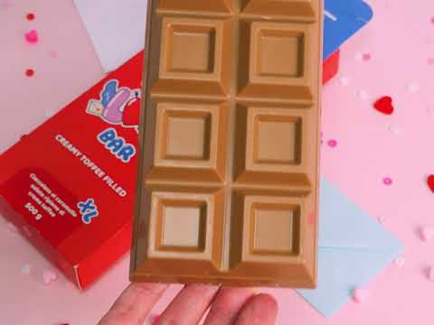XL Barre de Choco Love remplie de Toffee crémeux, chocolat au caramel rempli de crème toffee de 500g 