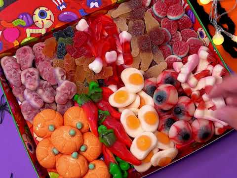 Candy box + Scary mix (Macarons, Boules de Choco, Bouchées de Choco) 