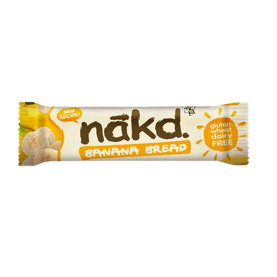 Confezione da 30g di barretta di frutta e noci da Nakd Banana Bread