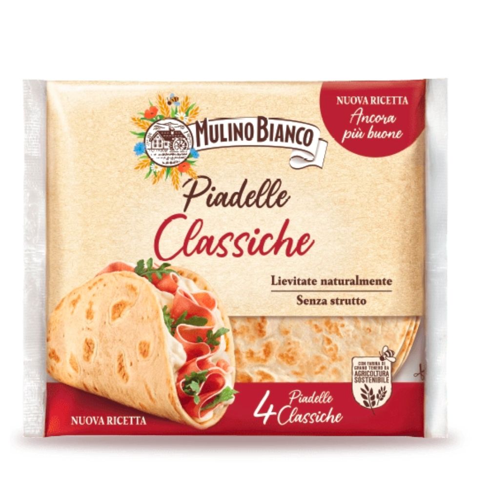 Piadelle Mulino Bianco, 4 piadines de 75g 