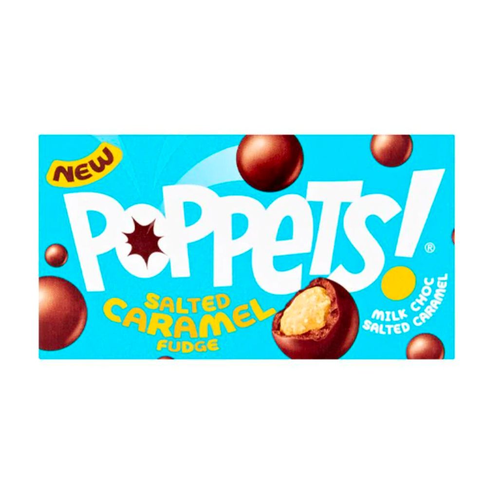 Poppets! Fudge au caramel salé, chocolats fourrés au caramel salé de 40g 
