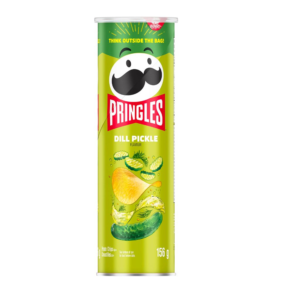 Pringles Screamin' Dill Pickle, chips au cornichon de 156g 