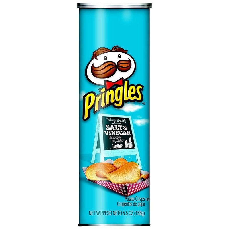 Pringles Salt & Vinegar, patatine sale e aceto da 158g (4760381784161)