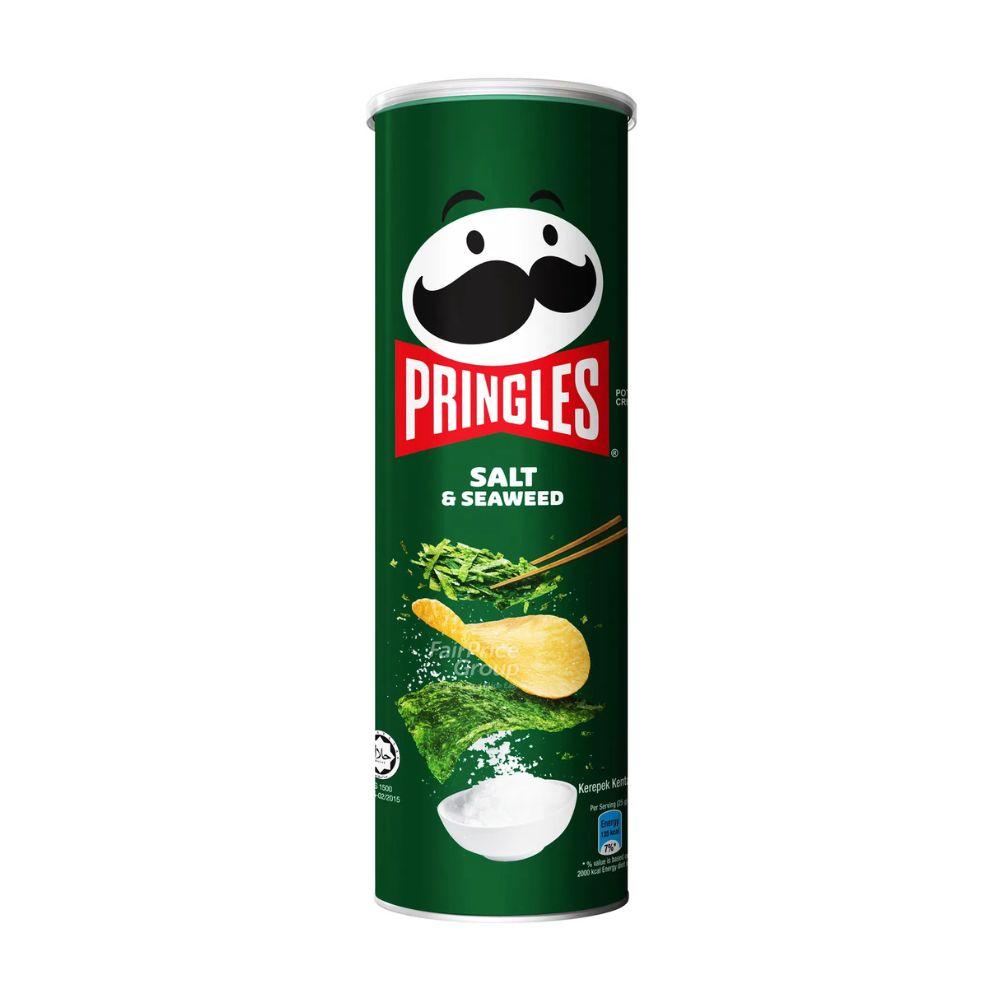 Pringles Seaweed, chips aux algues nori de 147g 