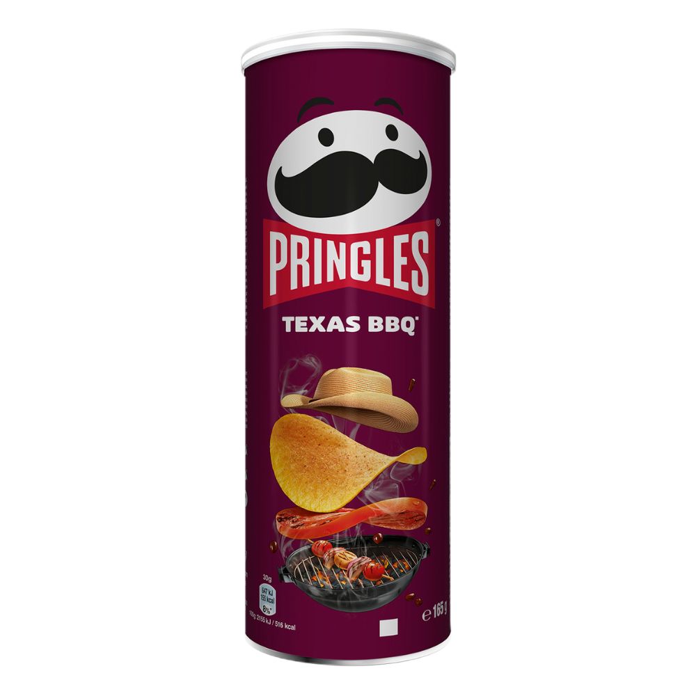 Pringles Texas Barbecue, chips à la sauce barbecue de 165g 