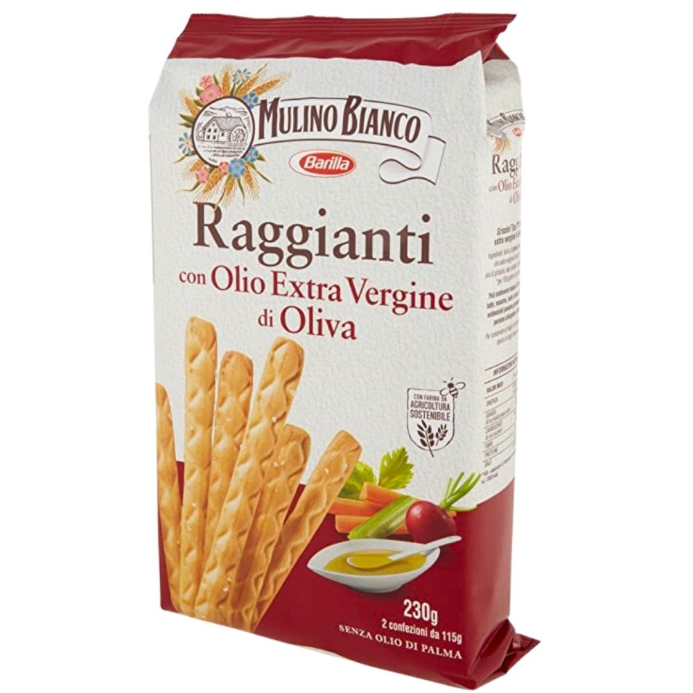 Raggianti Mulino Bianco, gressins salés de 230g 